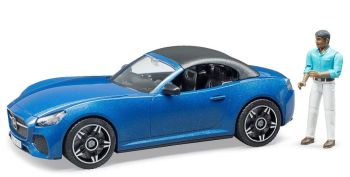 BRU3481 - BRUDER Roadster Auto mit blauem Fahrer