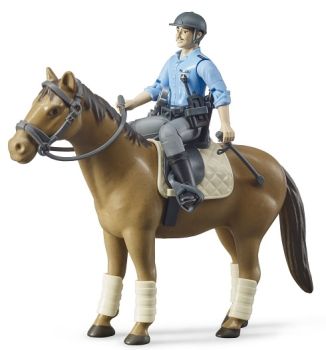 BRU62507 - Polizist mit Pferd