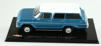 MAGCHEVERANEIO71 - CHEVROLET Veraneio S Luxus 1971 Break Blue White Roof