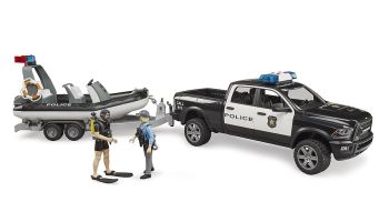 BRU2507 - DODGE RAM 2500 Polizei mit Anhänger und Boot