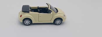 WEL2035WH -  VOLKSWAGEN NEW BEETLE, Metallic-weißes Cabriolet Reibungsmodell, ohne Box verkauft