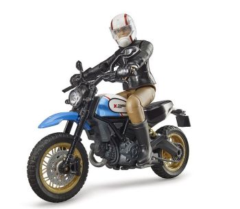 BRU63051 - DUCATI SCRAMBLER Weiß/bl. mit Charakter