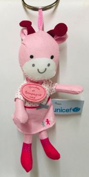 DC2934VACHE - UNICEF Schlüsselanhänger - Rosa Kuh