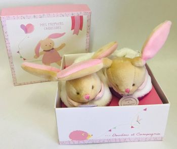 DC3035 - Hausschuhe von der Geburt bis 6 Monate Kaninchen - Pink