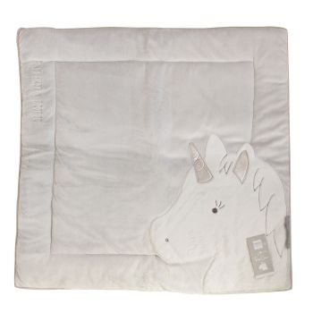 DC3336 - Tapidou - Silbernes Einhorn - 100 x 100 cm