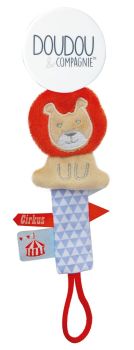 DC3425LION - Choco/Mint Schnullerclip - Löwe