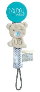 DC3425OURS - Choco/Mint Schnullerclip - Bär
