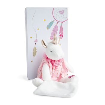 DC3543 - Traumfänger - Marionette Einhorn mit Kuscheltier