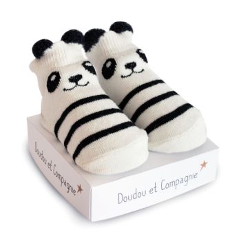 DC3705-02 - Neugeborene Socke mit kleinen Ohren - Panda