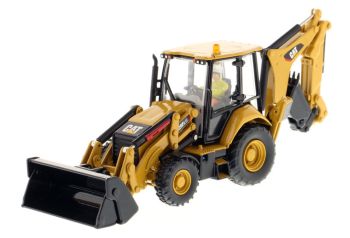 DCM85233 - CATERPILLAR 420F2 Baggerlader mit Fahrer und Metallkiste