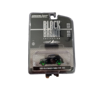 GREEN28110-DVERT - DATSUN 510 mit Skiträger grüne Felgen 1971 schwarz aus der Serie BLACK BANDIT in Blisterverpackung.