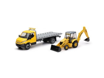 NEW16193A - Autotransporter IVECO mit Baggerlader B110C NEW HOLLAND
