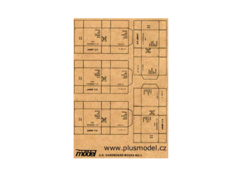 PLS009 - 5 Miniaturboxen der US Army zum Zusammenbauen für Dioramen Maße einer Box 2 x 2 x 1cm