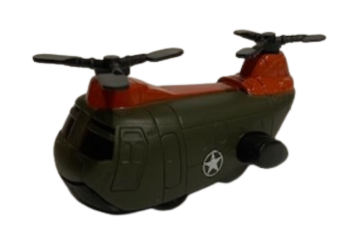 NEW01277E - Friction Khaki und Orange Helikopter