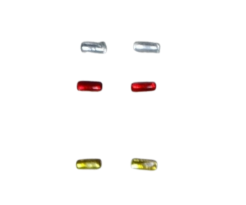 ART04370J - 2 gelbe rechteckige Scheinwerferpads 1x3mm