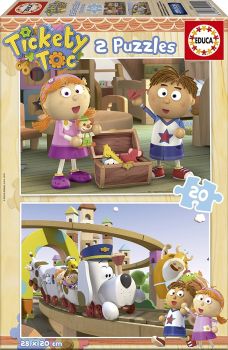 EDU15940 - 2 Puzzles 20 Teile TICKETY TOC 28 x 20 cm