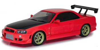 GREEN19052 - NISSAN Skyline GT-R (R34) 1999 rot mit Beleuchtung