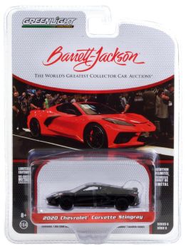 GREEN37220-F - CHEVROLET Corvette Stingray schwarz 2020 Barrett Jackson im Blister verkauft