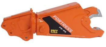 GF118-2-O - FORTRESS FS45-R Orange Schrottschere mit Auslegerstütze für Bagger bis 25 Tonnen