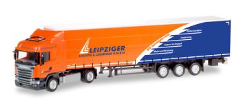 HER307444 - SCANIA R13 HL 4x2 mit Halbplane 3 Achsen Transport Leipziger