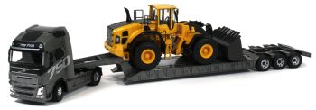 HOL8-9013 - VOLVO FH16 750 4x2 und Tiefladeranhänger mit VOLVO L250G Lader inklusive