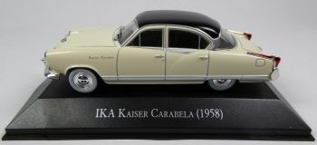MAGARG48 - IKA Kaiser Carabela 1958 4-türige Limousine weiß schwarzes Dach in Blisterverpackung verkauft