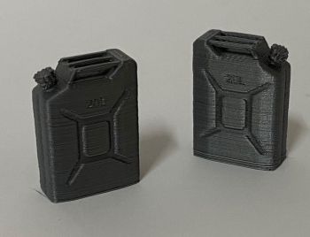 IP52 - 2 x Graue Benzinkanister – In Miniatur