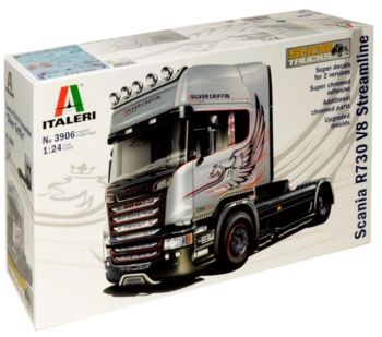 ITA3906 - SCANIA R730 Streamline V8 4x2 Silver Griffin Modellauto