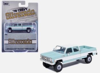 IXO-IA64007 - CHEVROLET Silverado K30 Doppelkabine 1978 Blau/Weiß (Blisterverpackung)