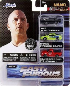 JAD253201000 - Nano Hollywood Rides - 3 FAST AND FURIOUS Cars Set 1