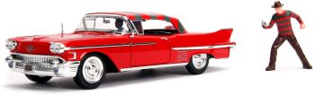 JAD253255004 - CADILLAC Serie 62 1958 rot aus dem Film Freddy Krueger mit Figuren inklusive