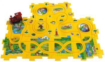 JAM460303 - Dynamisches Zoo-Zug-Puzzle - 11 Teile