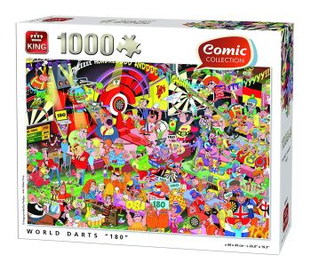 KING05547 - 1000 Teile Puzzle World 180 Darts