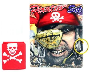 LPLI2200 - Piratenset mit Augenklappe; Ohrring und Bandana