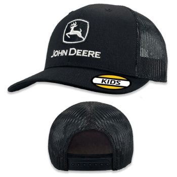 JA5308-3345-BK - JOHN DEERE Schwarze Kappe mit Netzrücken