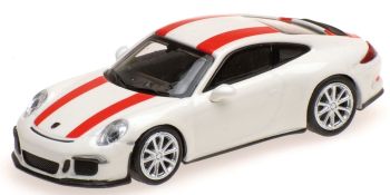 MNC870066220 - PORSCHE 911 R 2016 weiß mit roten Streifen