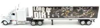 NEW15334USS - KENWORTH W900 weiß mit semi 2 Achsen Lord of Dirt