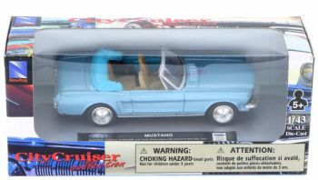 NEW48013T - FORD Mustang Cabriolet blau 1966
