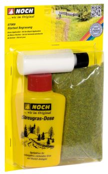 NOC07069 - Vegetations-Starter-Set mit Kleber und 2;5 mm weidegrüner Beflockung