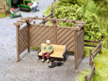 NOC14229 - Pergola zum Zusammenbauen 3;2x2;5cm wird ohne Sitzbank und Figuren verkauft
