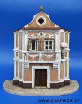 PLS017 - Miniatur-Hausfassade aus Gips zum Zusammenbauen und Bemalen Maße 22 x 5 cm Zubehör im Lieferumfang enthalten