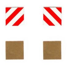 PMAA-207 - Lot von 2 rechteckigen Tafeln 13;2 x 8;8 mm