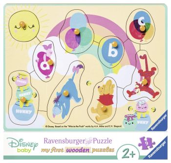 RAV036851 - Holzpuzzle - 8 Teile - Disney Babies - Winnie Puuh und seine Freunde - 24 x 21 cm