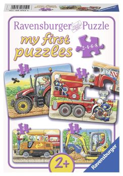 RAV069545 - 4 Puzzles - 2;4;6;8 Teile - Fahrzeuge