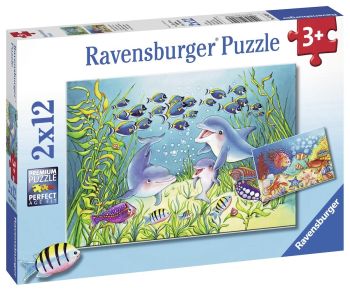 RAV076253 - 2 Puzzles - 12 Teile - Der Meeresboden