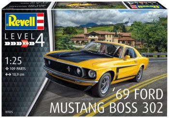 REV07025 - FORD Mustang Boss 302 1969 Modell zum Zusammenbauen und Lackieren