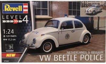REV07666 - VOLKSWAGEN Beetle Polizei von Belgien oder den Niederlanden Modell zum Zusammenbauen und Bemalen