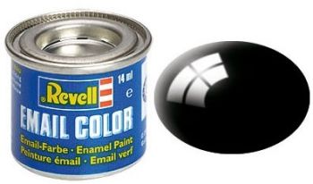 REV32107 - Glanzschwarze Emaillefarbe 14ml