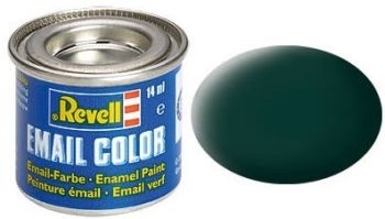 REV32140 - Mattschwarze grüne Emaillefarbe 14ml