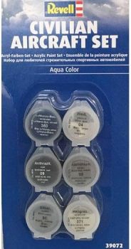 REV39072 - Civilian Aircraft Acrylfarben-Set 6 Farben 5ml Glas